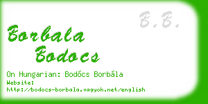 borbala bodocs business card